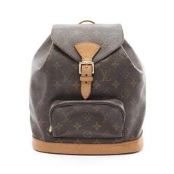 Louis Vuitton Montsouris MM Rucksack Leather Monogram Brown - Picture 1 of 8
